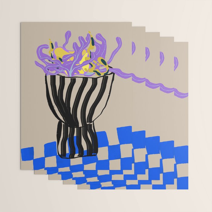 Modern Vase of Flowers Wrapping Paper Gallery Image 3