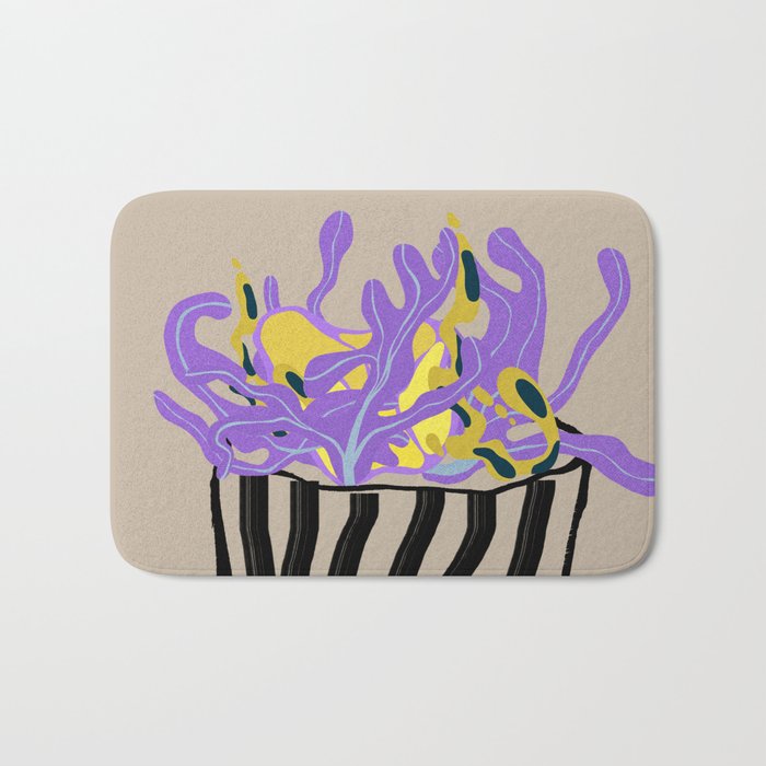 Modern Vase of Flowers Bath Mat Gallery Image 1