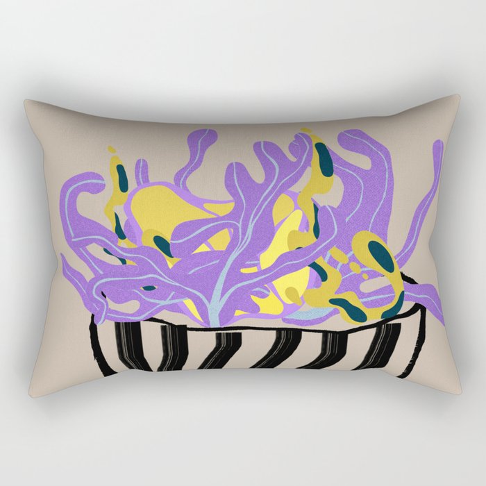 Modern Vase of Flowers Rectangular Pillow Gallery Image 2
