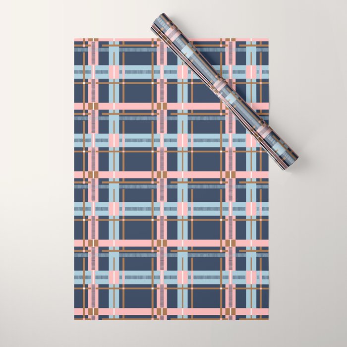 Dark Bold Linear Harmony Wrapping Paper Gallery Image 1