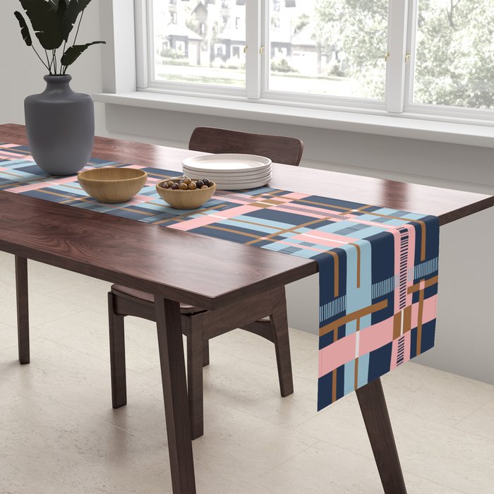 Dark Bold Linear Harmony Table Runner Gallery Image 2