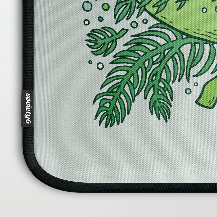 Evergreen Apatosaurus | Dinosaur Cosmic Festive Art Laptop Sleeve Gallery Image 3