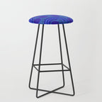 The Rivers around Us (blue) - Authentic Aboriginal Art Stool Gallery Image 1