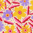 Flower Garden - Yellow & Purple  Coffee Mug Gallery Image 2