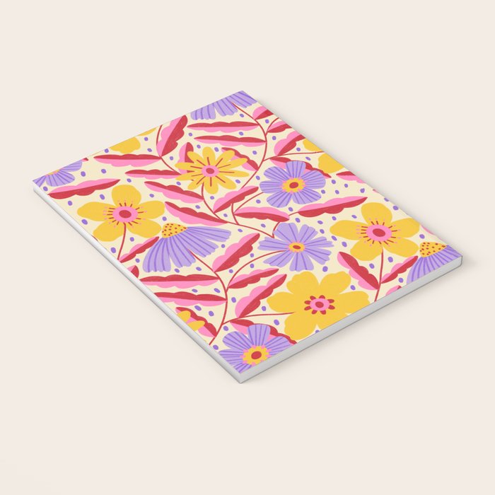 Flower Garden - Yellow & Purple  Notebook Gallery Image 3