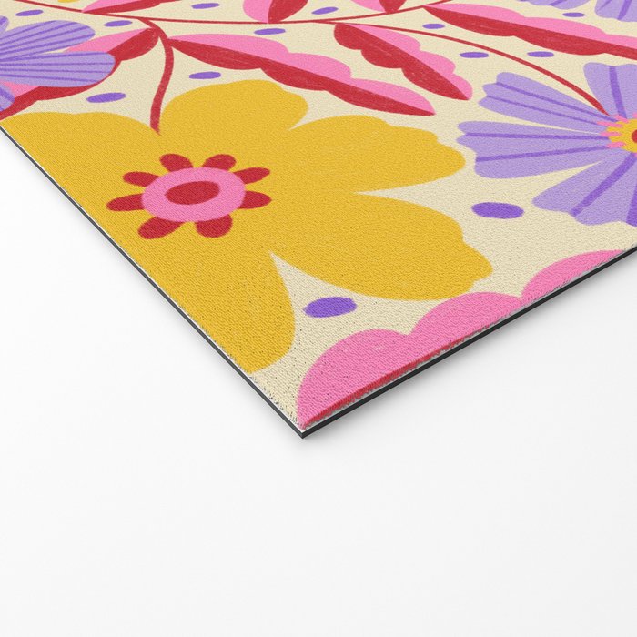 Flower Garden - Yellow & Purple  Welcome Mat Gallery Image 2