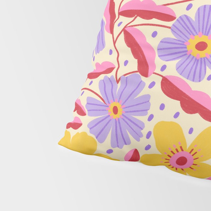 Flower Garden - Yellow & Purple  Pillow Sham Gallery Image 4