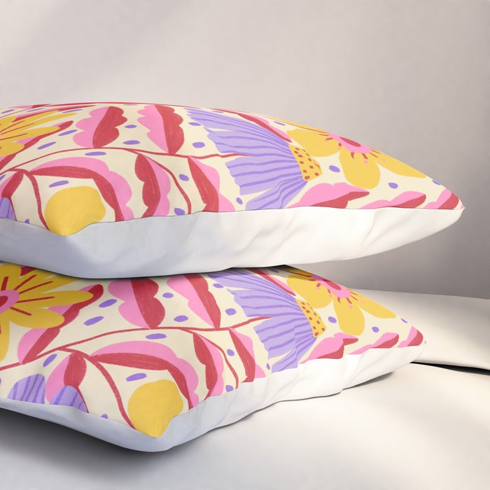 Flower Garden - Yellow & Purple  Pillow Sham Gallery Image 3