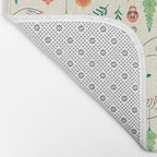 Tree Trimming Hands and Retro Ornaments Bath Mat Gallery Image 2