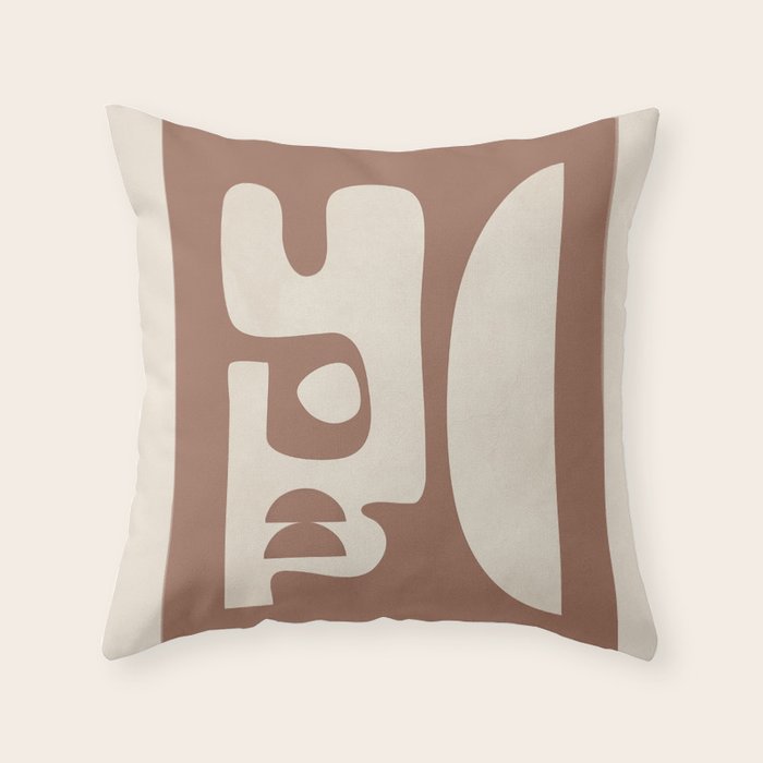 Mocha Movement 3 Throw Pillow Gallery Image 6