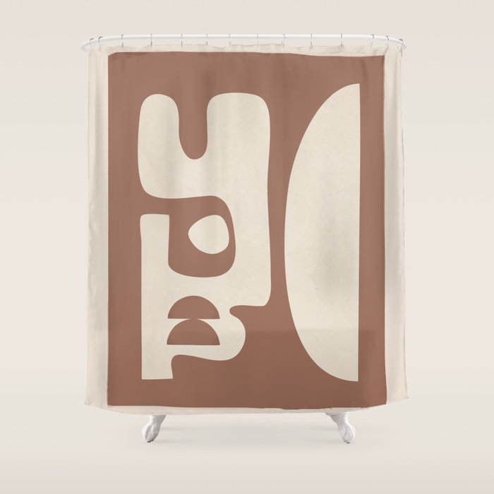 Mocha Movement 3 Shower Curtain Gallery Image 1