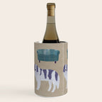 Dog and a Sofa - Purple and Beige Wine Chiller Gallery Image 2