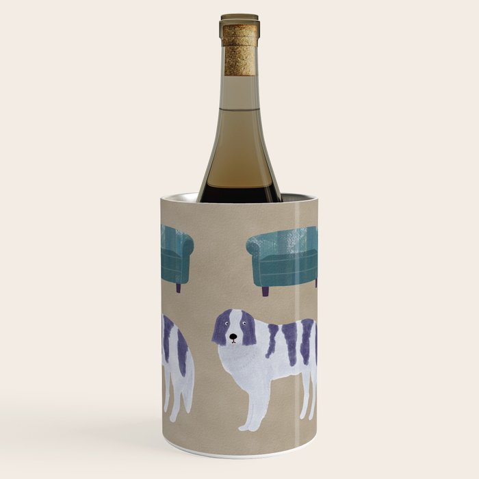 Dog and a Sofa - Purple and Beige Wine Chiller Gallery Image 3