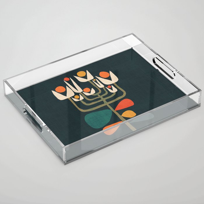 Retro botany Acrylic Tray Gallery Image 1
