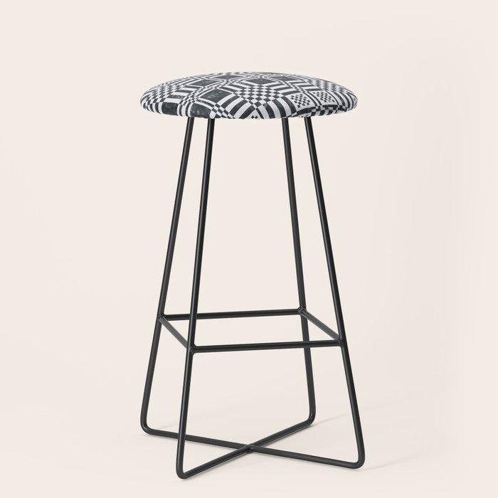 Structured Lines Grid Stool Gallery Image 1