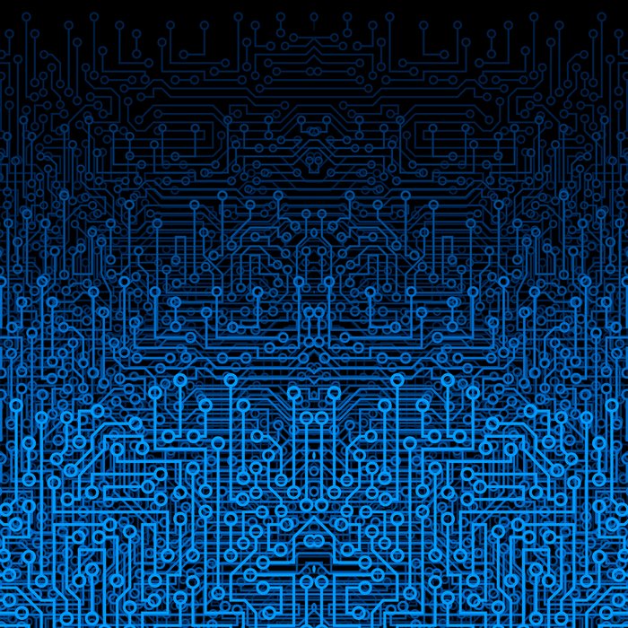 Reboot III BLUE Computer Circuit Board Pattern Coffee Mug Gallery Image 2