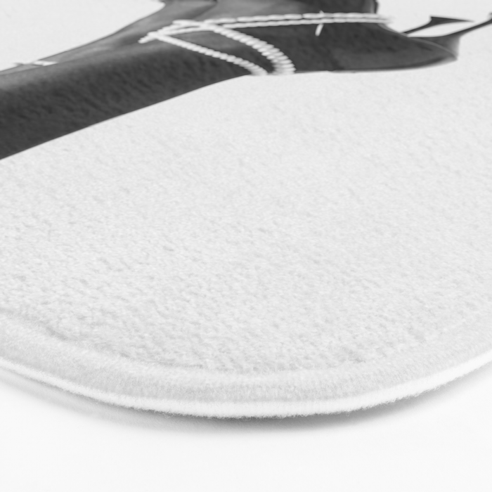 Fashionable Drink - Black And White Bath Mat Gallery Image 3