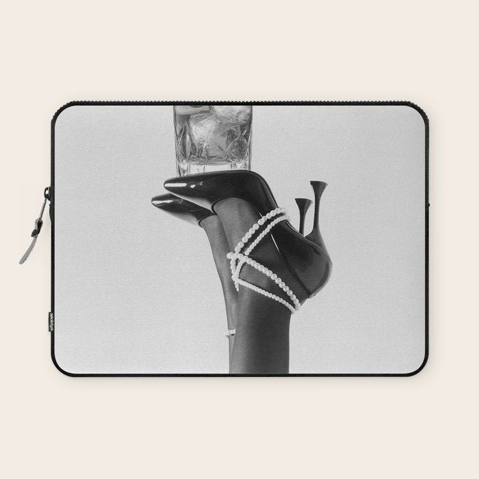 Fashionable Drink - Black And White Laptop Sleeve Gallery Image 1
