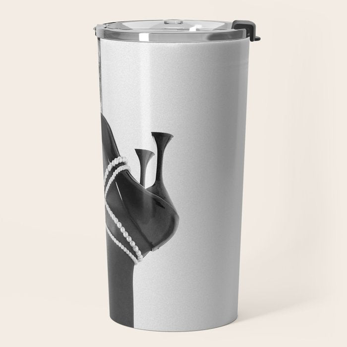 Fashionable Drink - Black And White Travel Mug Gallery Image 2