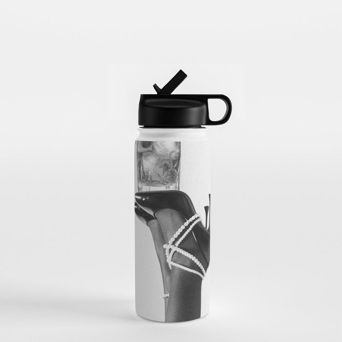 Fashionable Drink - Black And White Water Bottle Gallery Image 1