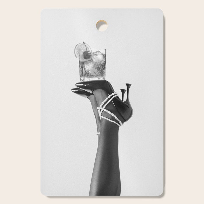 Fashionable Drink - Black And White Cutting Board Gallery Image 1