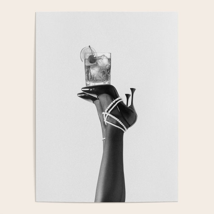 Fashionable Drink - Black And White Poster Gallery Image 4