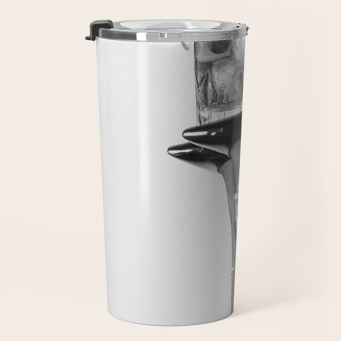 Fashionable Drink - Black And White Travel Mug Gallery Image 3
