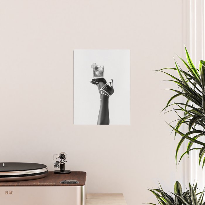 Fashionable Drink - Black And White Poster Gallery Image 2