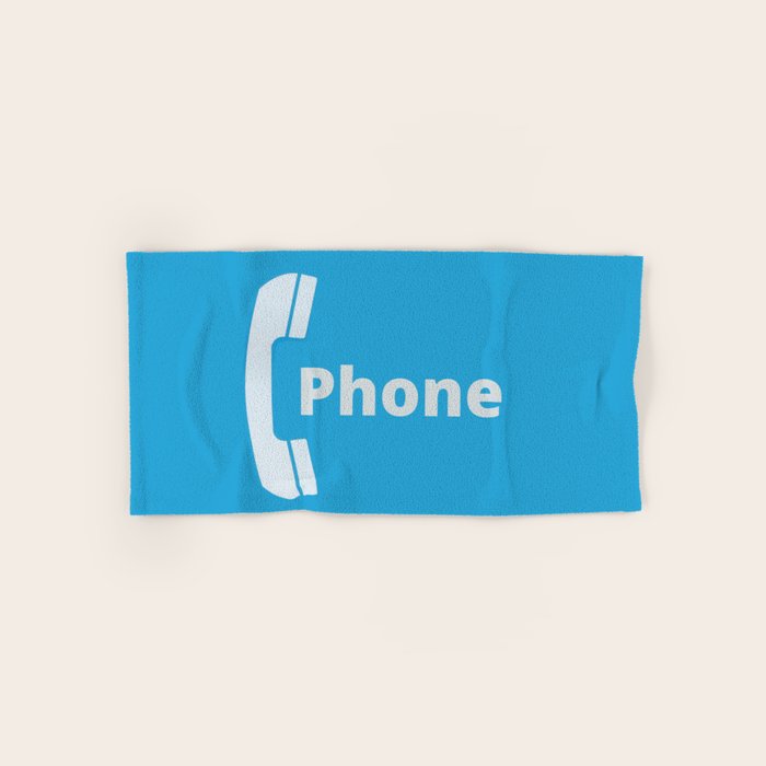 Vintage Pay Phone Booth Old School Retro Telephone Blue Sign Bath Towel Gallery Image 1