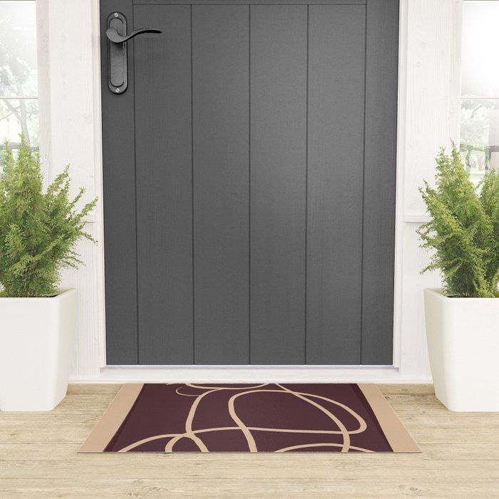 Abstract Line Art Cat 3 Welcome Mat Gallery Image 3