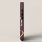 Abstract Line Art Cat 3 iPhone Case Gallery Image 2