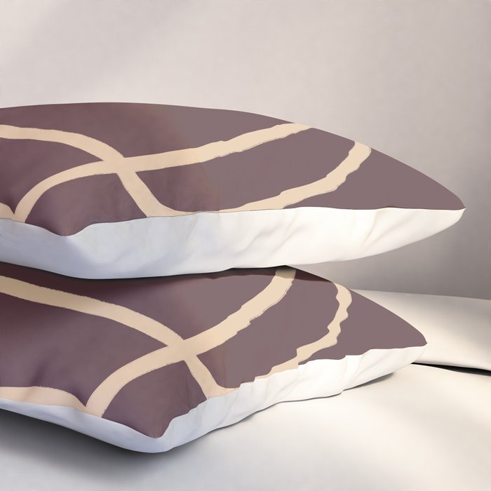 Abstract Line Art Cat 3 Pillow Sham Gallery Image 3