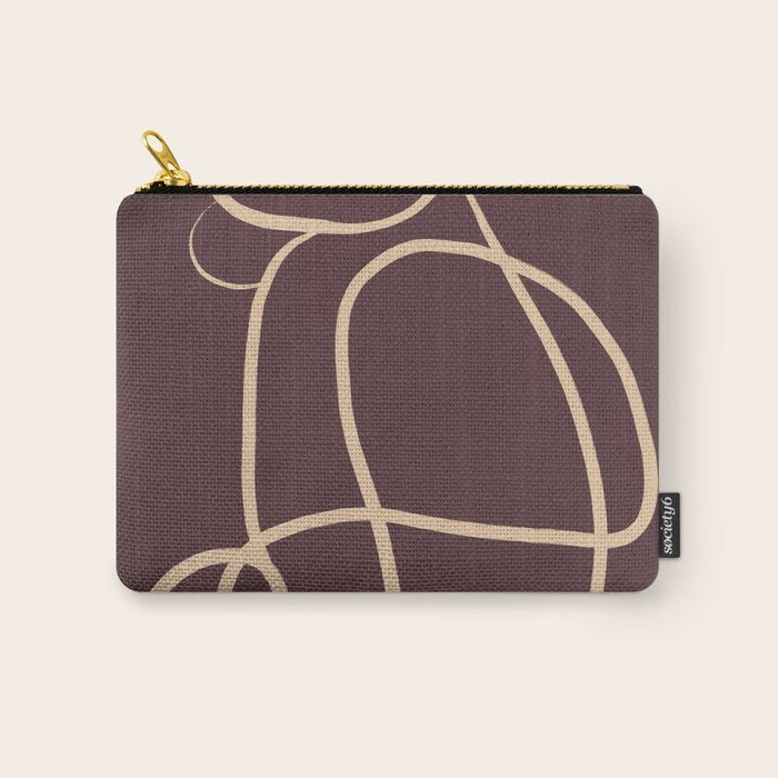 Abstract Line Art Cat 3 Carry All Pouch Gallery Image 1