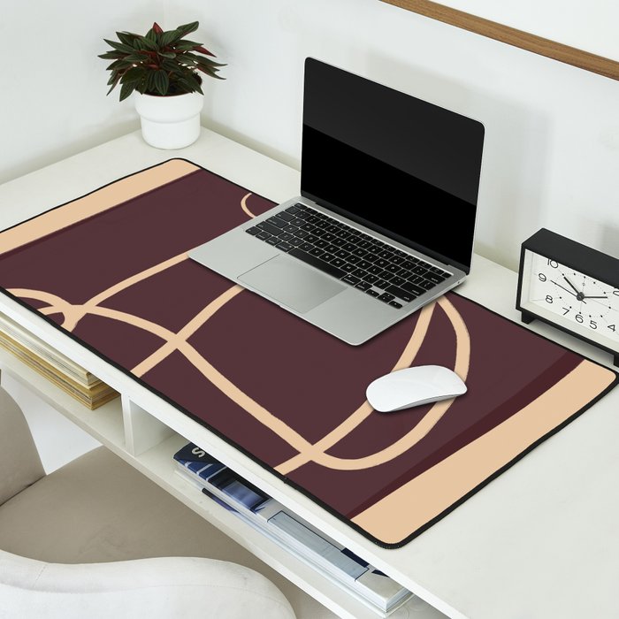 Abstract Line Art Cat 3 Desk Mat Gallery Image 2