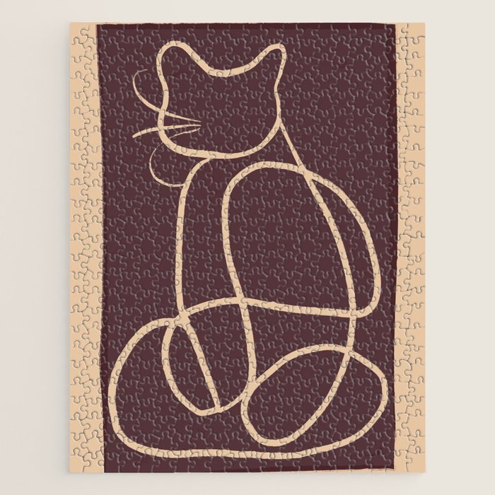 Abstract Line Art Cat 3 Jigsaw Puzzle Gallery Image 1