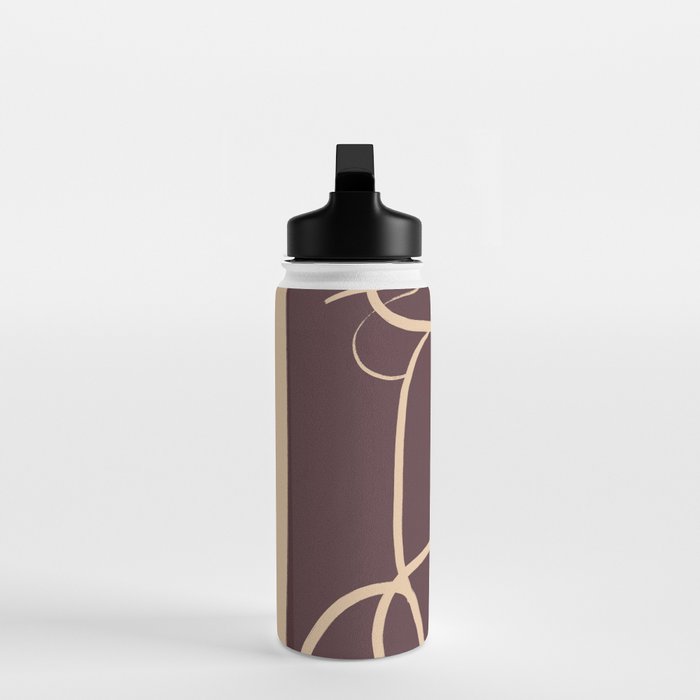 Abstract Line Art Cat 3 Water Bottle Gallery Image 3