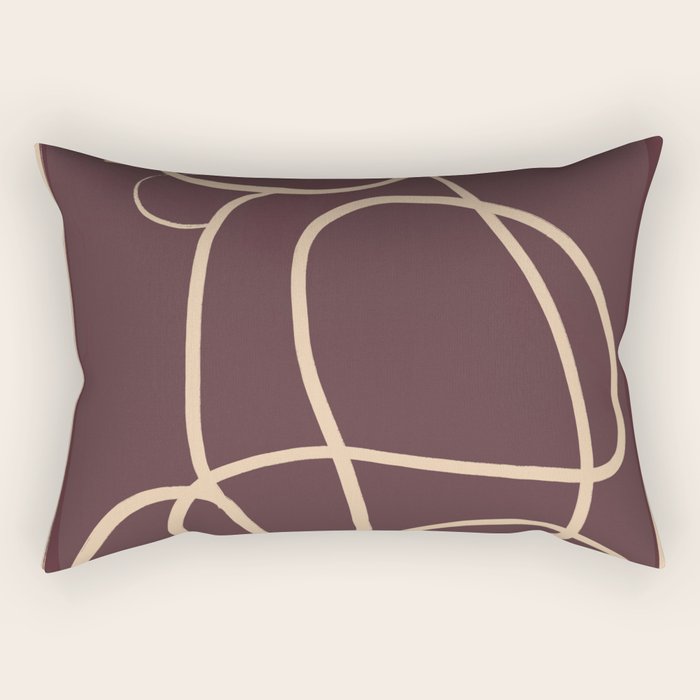 Abstract Line Art Cat 3 Rectangular Pillow Gallery Image 2