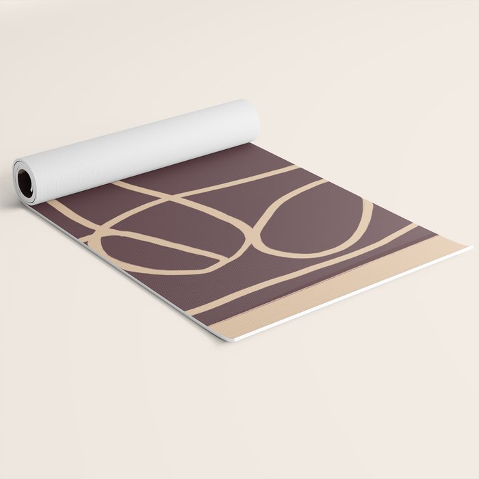 Abstract Line Art Cat 3 Yoga Mat Gallery Image 2