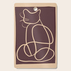 Abstract Line Art Cat 3 Cutting Board Gallery Image 1