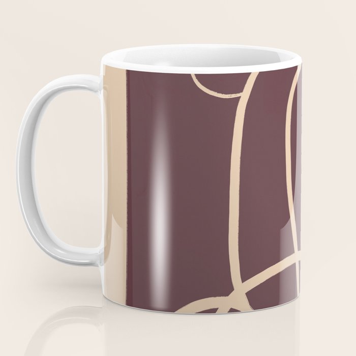 Abstract Line Art Cat 3 Coffee Mug Gallery Image 3
