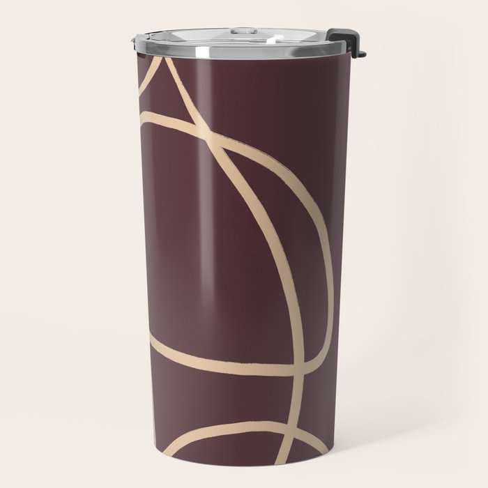 Abstract Line Art Cat 3 Travel Mug Gallery Image 2