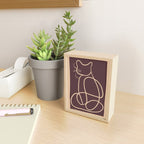 Abstract Line Art Cat 3 Mini Art Print Gallery Image 2