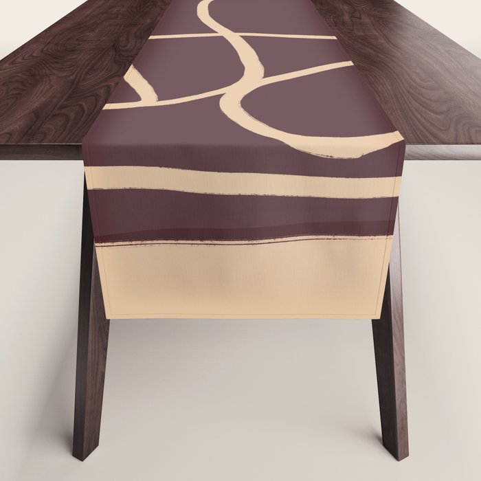 Abstract Line Art Cat 3 Table Runner Gallery Image 1