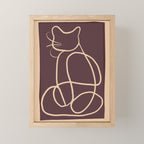 Abstract Line Art Cat 3 Mini Art Print Gallery Image 1