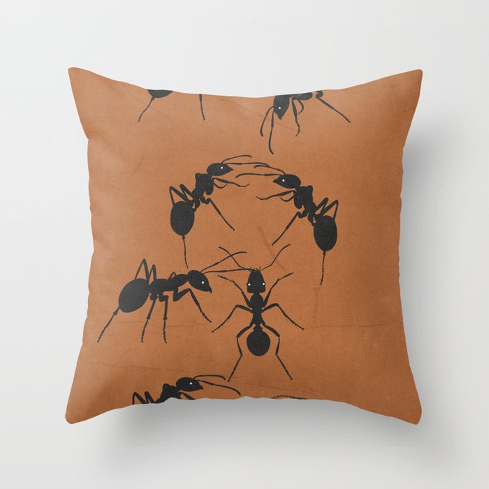 Ants in Formation 1 Throw Pillow Gallery Image 1