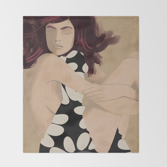 Abstract Art Female Figure 33 Throw Blanket Gallery Image 2