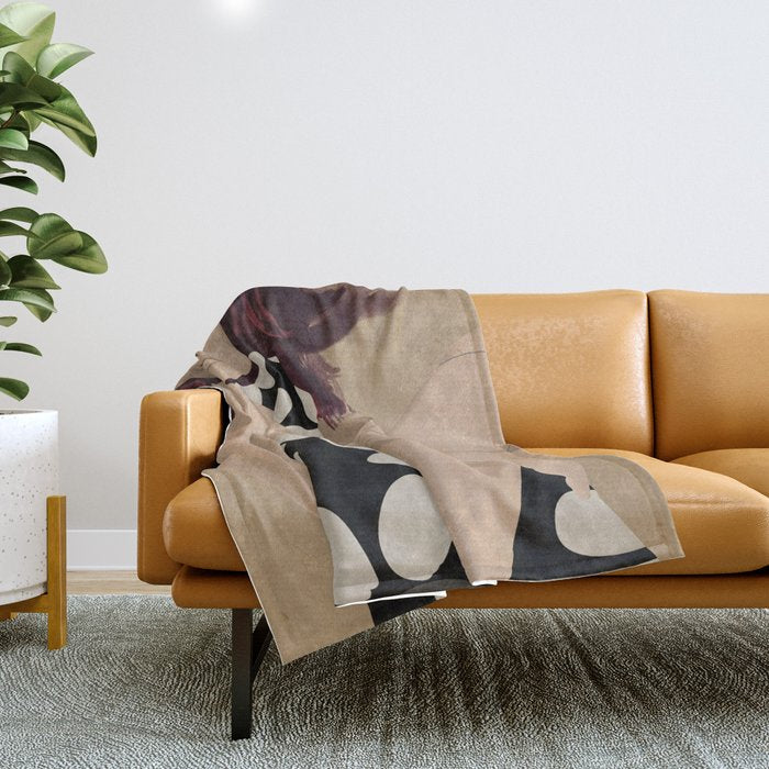 Abstract Art Female Figure 33 Throw Blanket Gallery Image 1