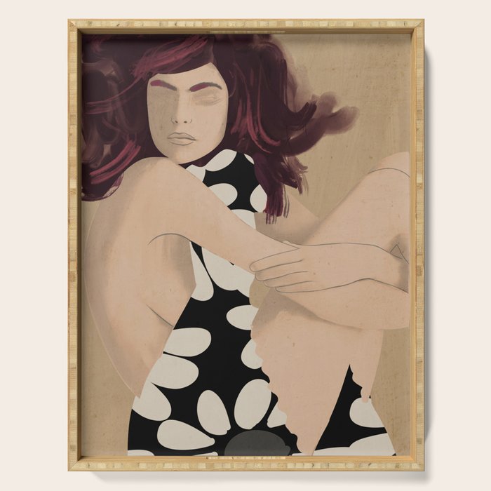 Abstract Art Female Figure 33 Serving Tray Gallery Image 1