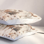 Fall Forest Impression  Wild Animals In Earth Colors Pillow Sham Gallery Image 3