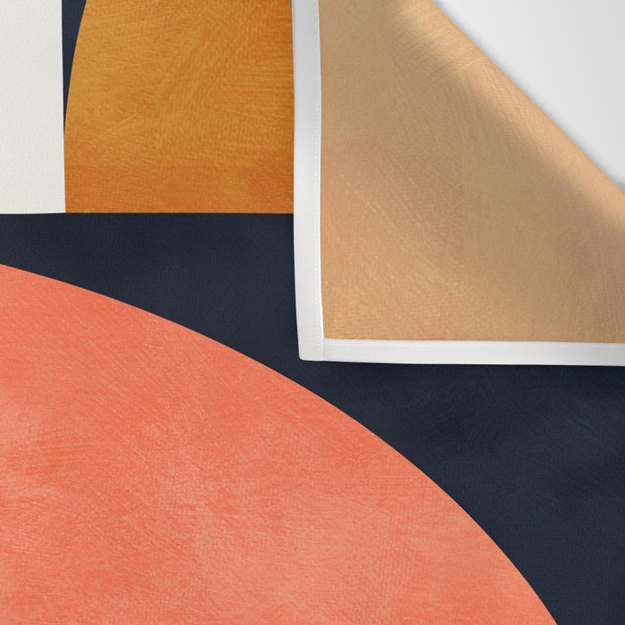 mid century geoemtric abstract autumn 3 Wall Tapestry Gallery Image 3